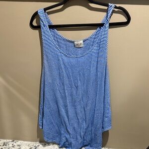 h.i.p. Light Blue and White Striped Tank Top